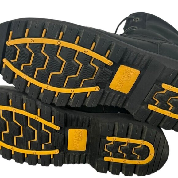 Men’s Size 13M Steel Toe Work Boots Crossbrace ST High Traction Lug Soles  Black - Picture 6 of 10